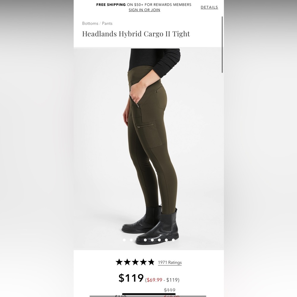 Athleta pants army green